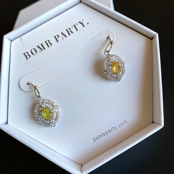 Bomb Party Endless Devotion Lab Created Lime Bi Earrings RBP3714 - Picture 1 of 5
